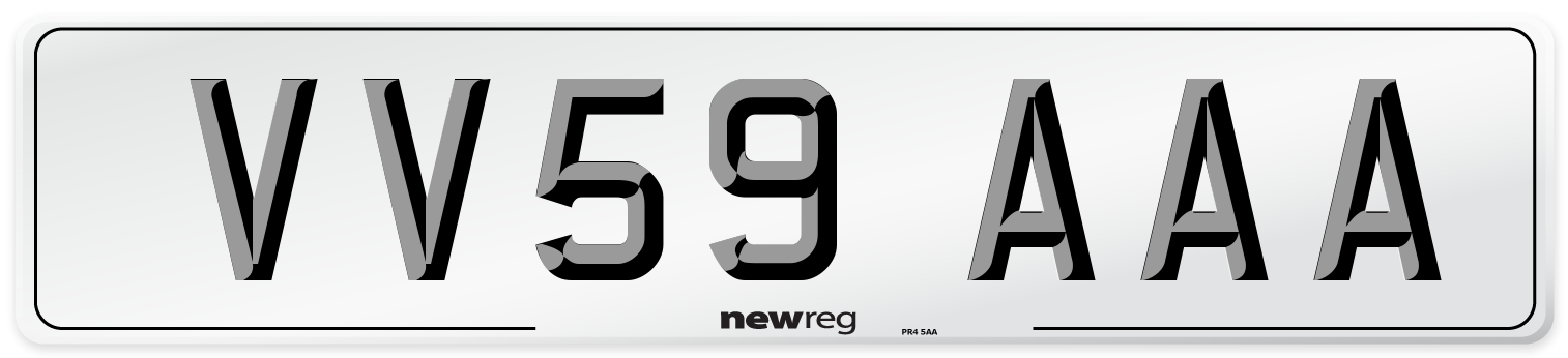 VV59 AAA Number Plate from New Reg